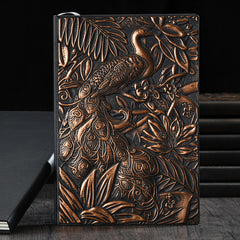 A5 Antique PU Hardcover Peacock Notebook