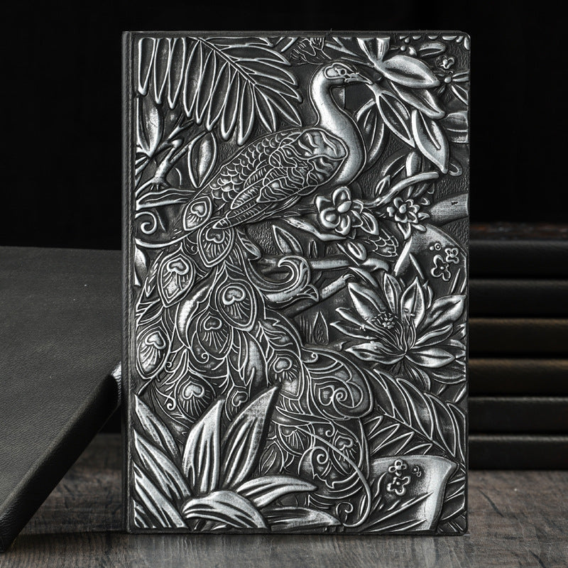 A5 Antique PU Hardcover Peacock Notebook