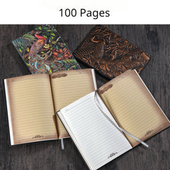 A5 Antique PU Hardcover Peacock Notebook