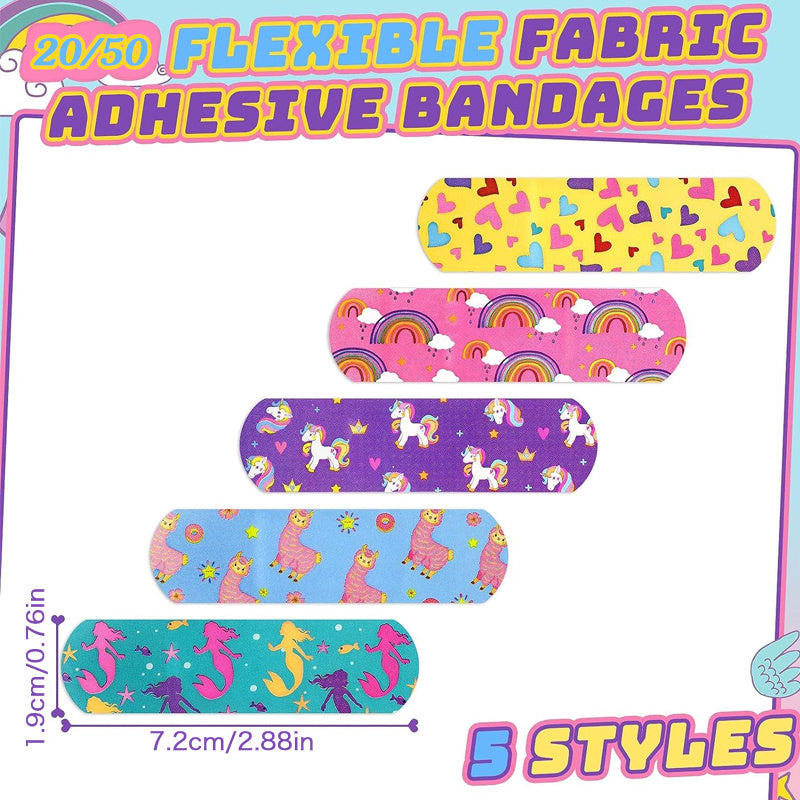 50pcs Cartoon Waterproof Bandages for Outdoor First Aid