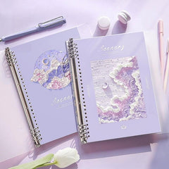 Vintage Loose leaf Notebook with Three-dimensional Painting Patterns