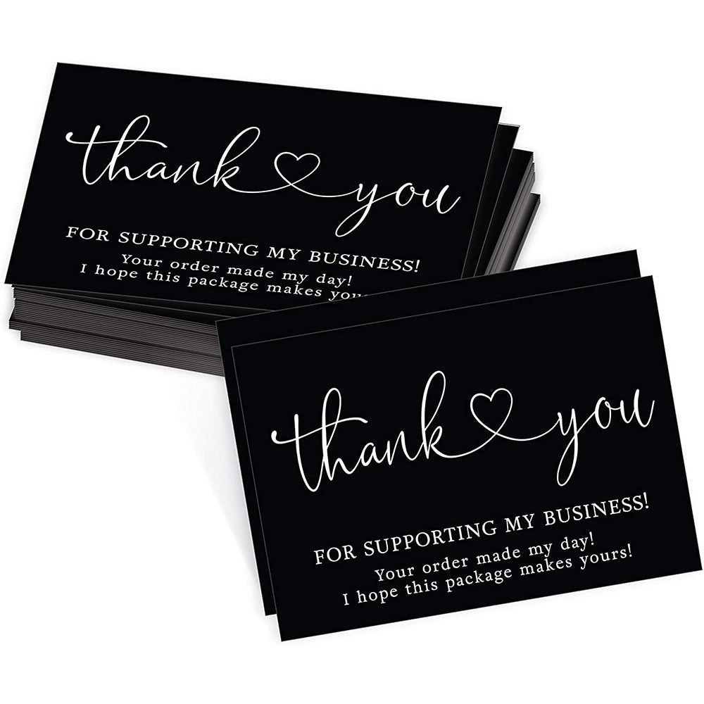 50pcs Thank You Cards Business Decoration Stickers Label Cards