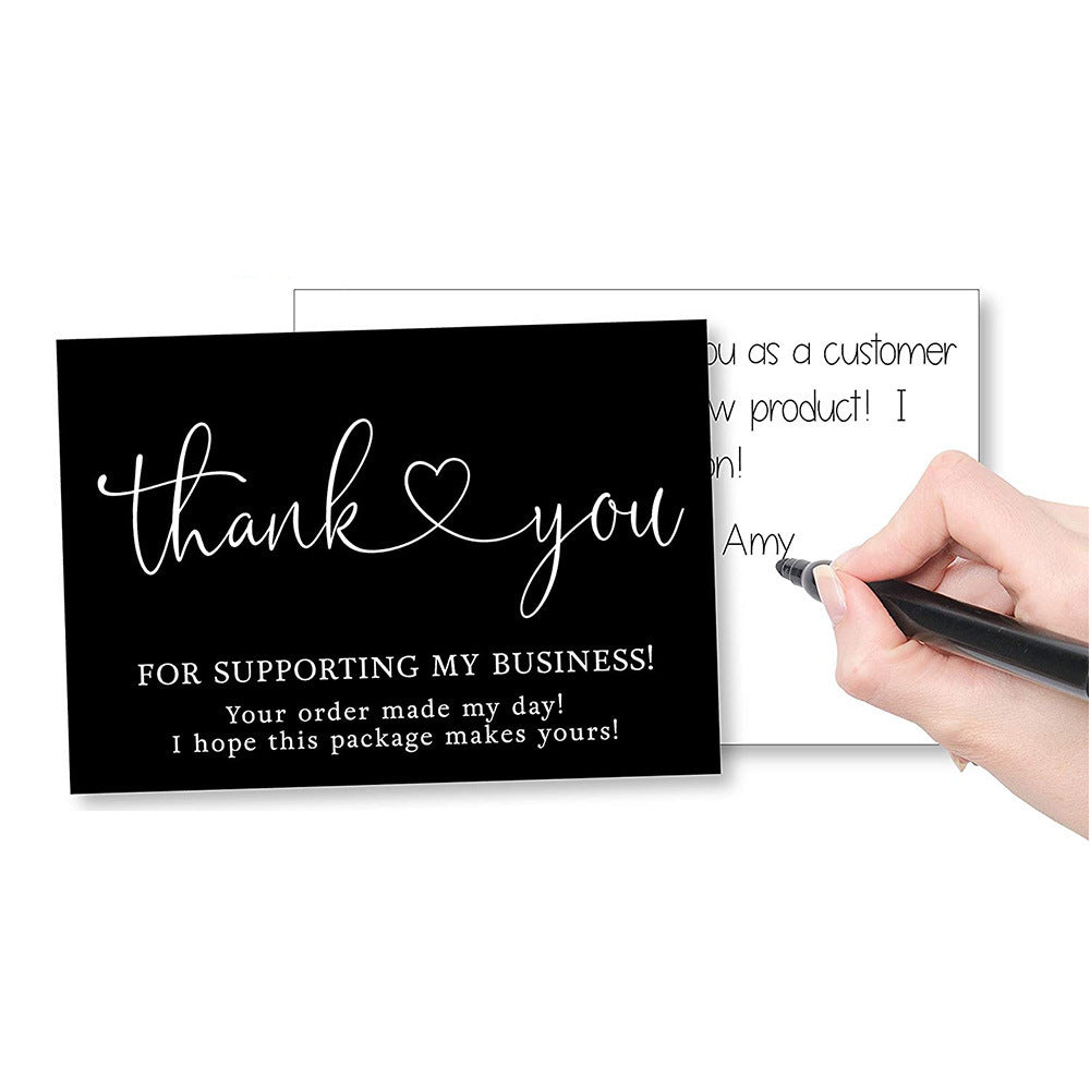 50pcs Thank You Cards Business Decoration Stickers Label Cards