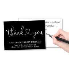 50pcs Thank You Cards Business Decoration Stickers Label Cards