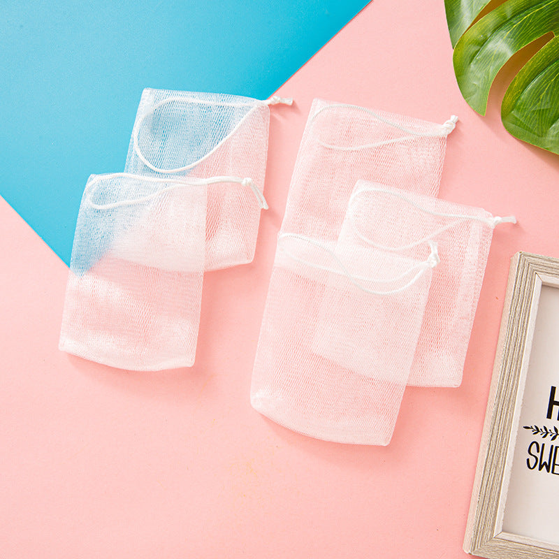 Colorful Soap Foaming Mesh Bag Bathroom Accessories