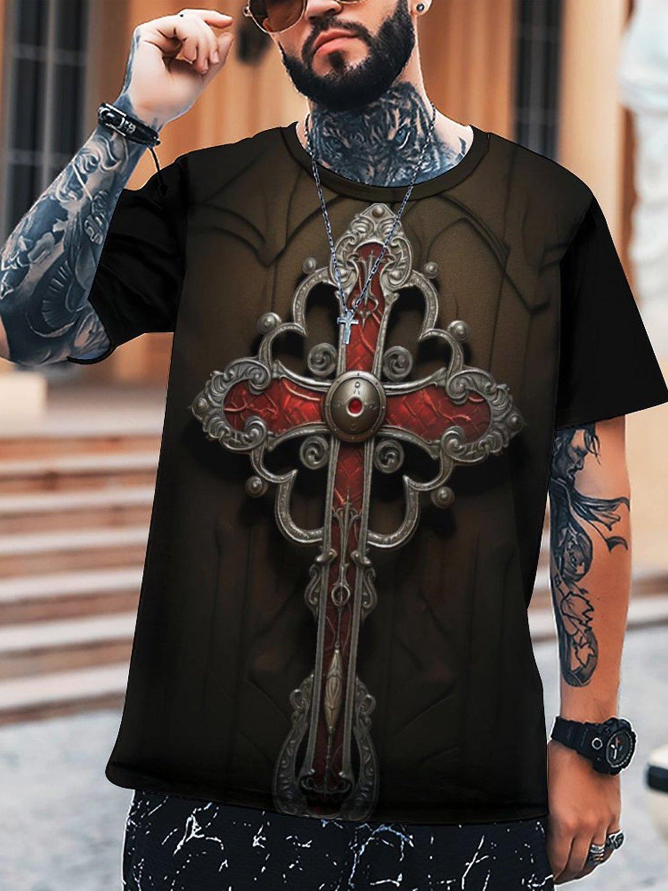 3D Print Men's Graphic T-shirt for Summer