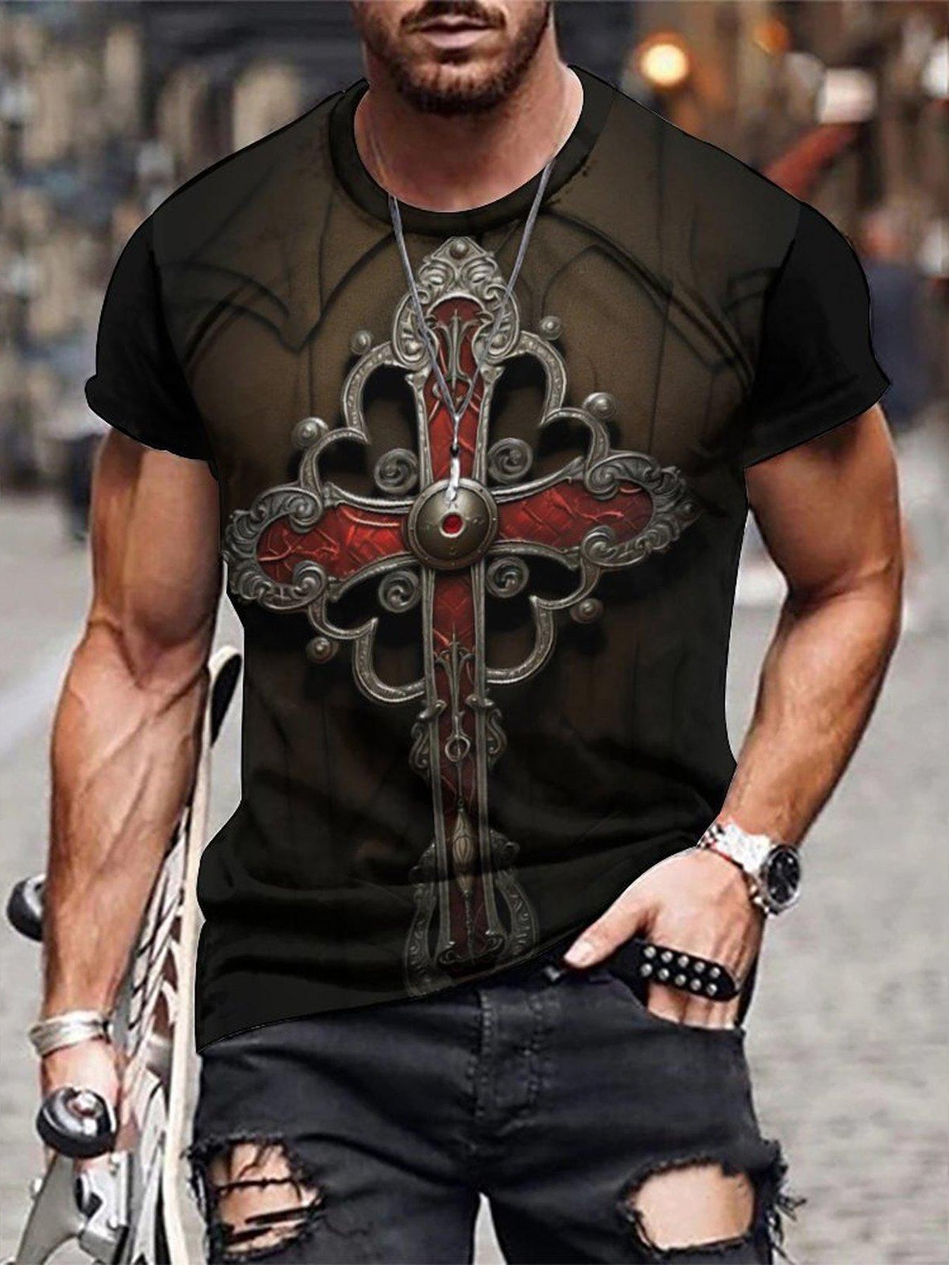 3D Print Men's Graphic T-shirt for Summer