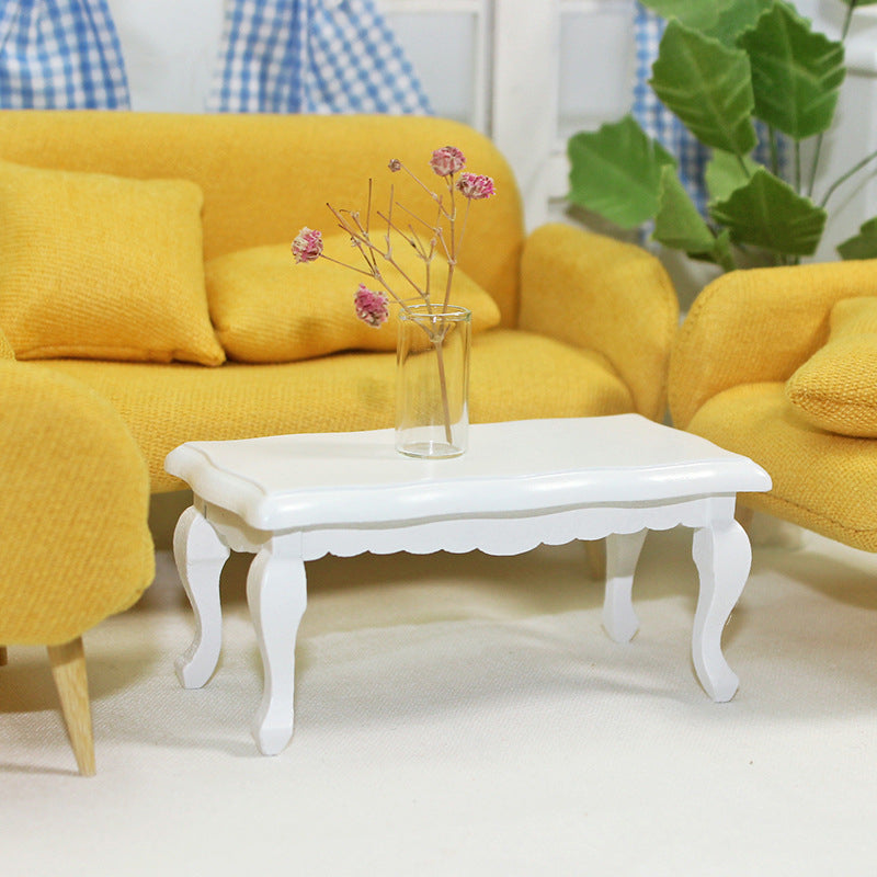Wooden Tea Table for Dolls House Furniture DIY Accessories
