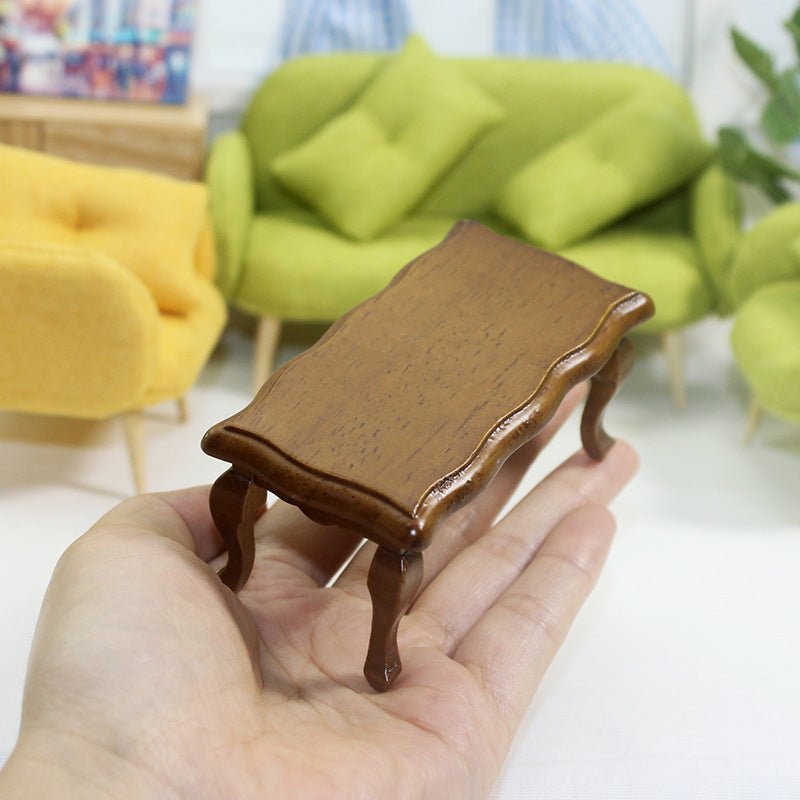 Wooden Tea Table for Dolls House Furniture DIY Accessories