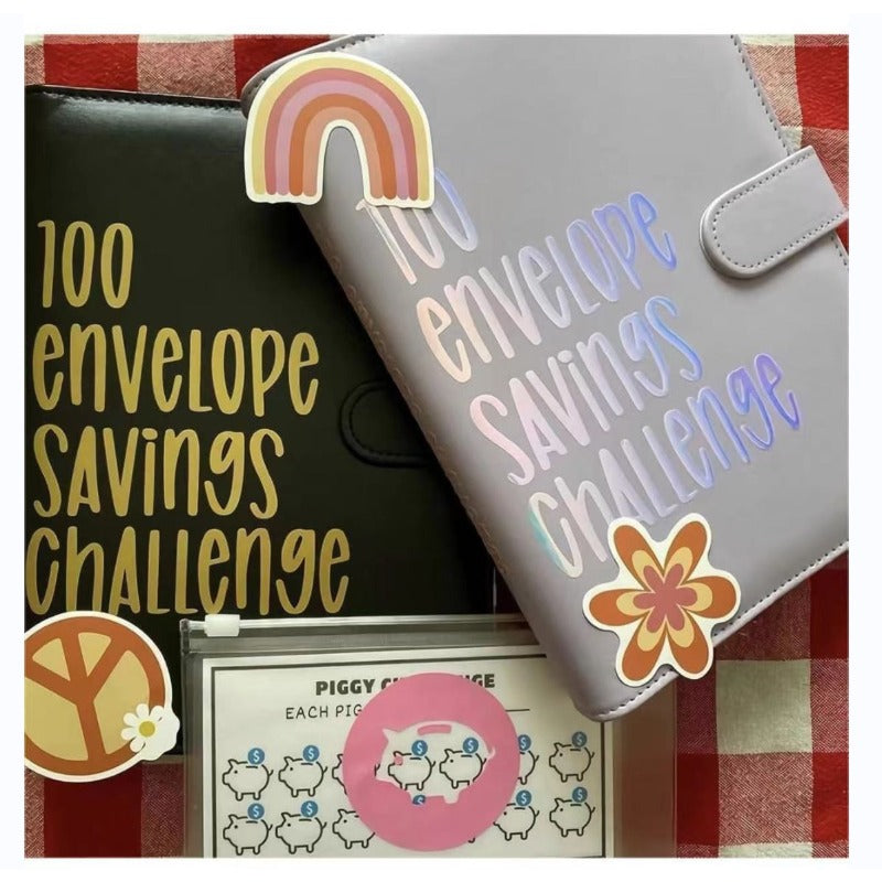 A5 Savings Booklet Notebook Light Yellow Storage Album
