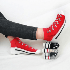 Funny Cotton Ankle Socks Canvas Shoes 3D Print Socks Men Women