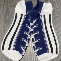 Funny Cotton Ankle Socks Canvas Shoes 3D Print Socks Men Women