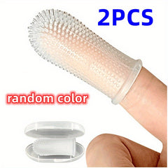 Soft Bristle Pet Finger Toothbrush Silicone Dog Finger Cover Brush