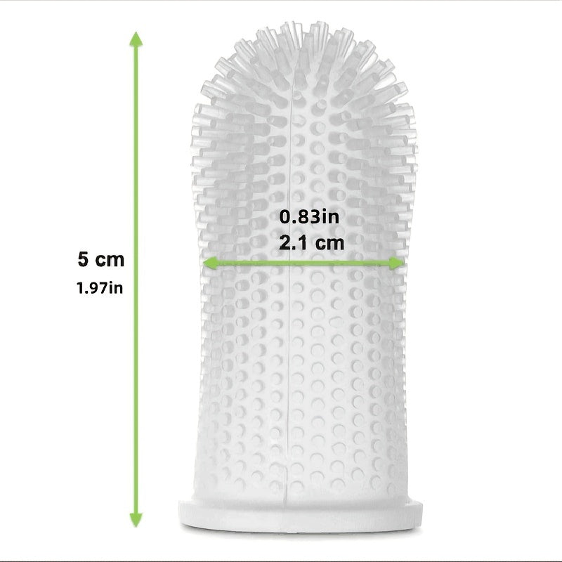 Soft Bristle Pet Finger Toothbrush Silicone Dog Finger Cover Brush
