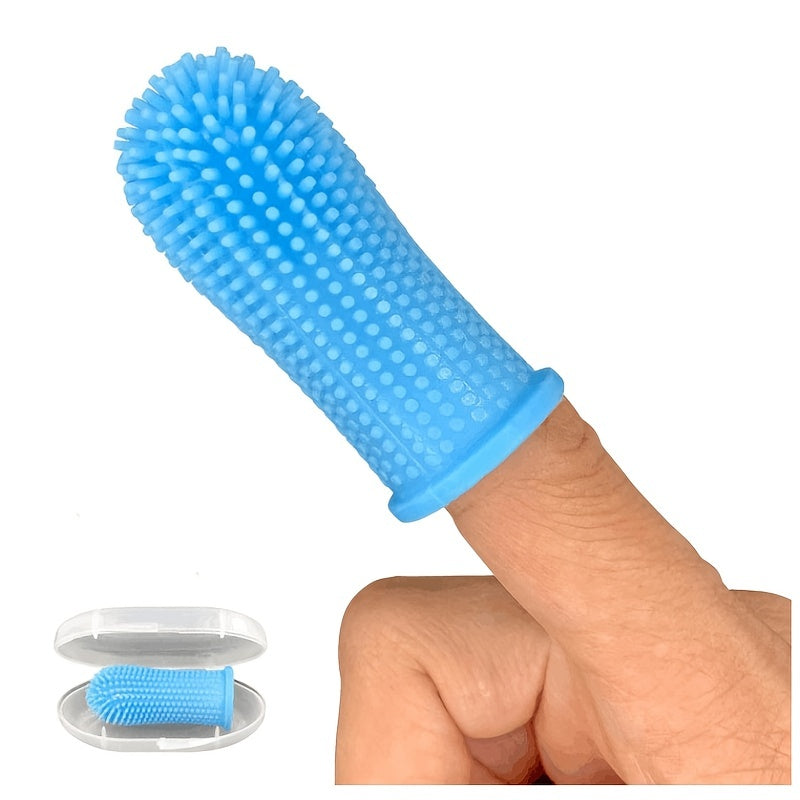 Soft Bristle Pet Finger Toothbrush Silicone Dog Finger Cover Brush