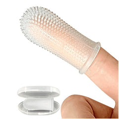 Soft Bristle Pet Finger Toothbrush Silicone Dog Finger Cover Brush