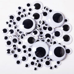 100pcs Colorful Movable Eyes DIY Animal Doll Eyes With Eyelashes