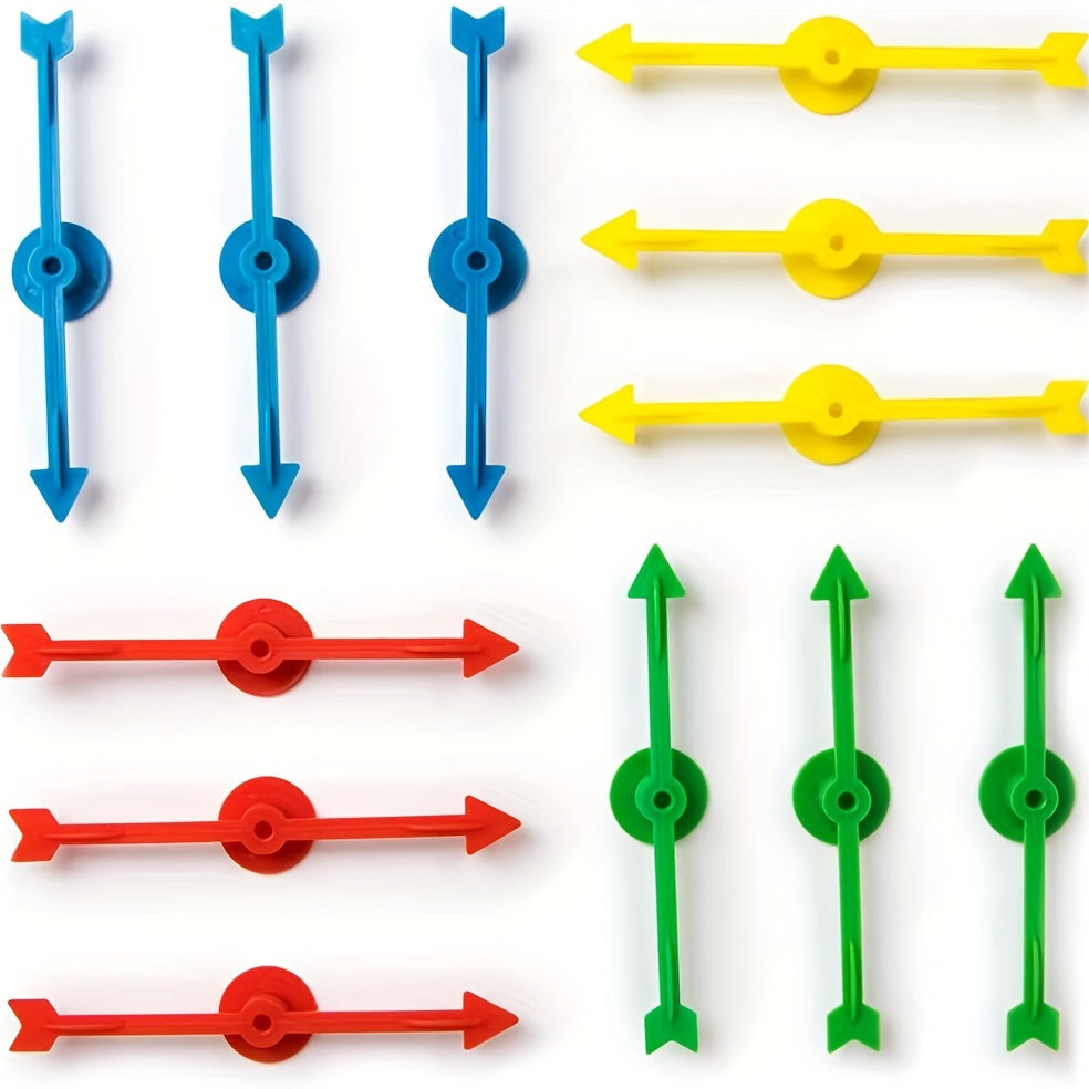 10pcs Arrow Game Spinners in Rainbow Colors Set of 4 inch Plastic Pieces