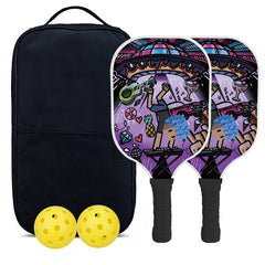 Fiberglass Carbon Pickleball Paddles Set With Ball