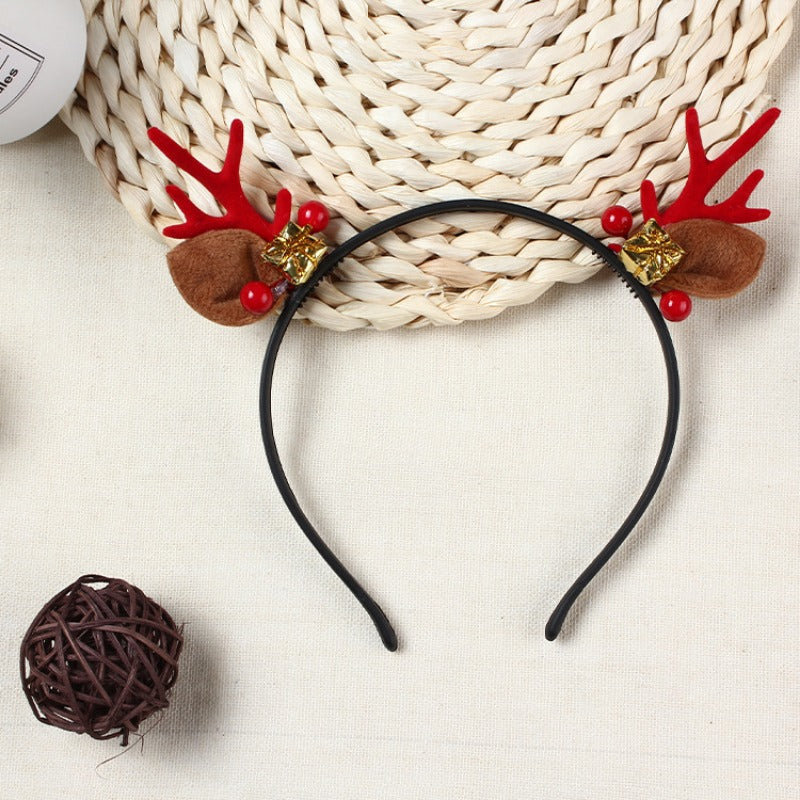 Christmas Reindeer Antlers Women Headband Deer Hairband Holiday Headwear