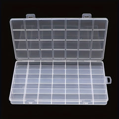 28 Grid Transparent Jewelry Storage Box for Hair Rings Beads Screws