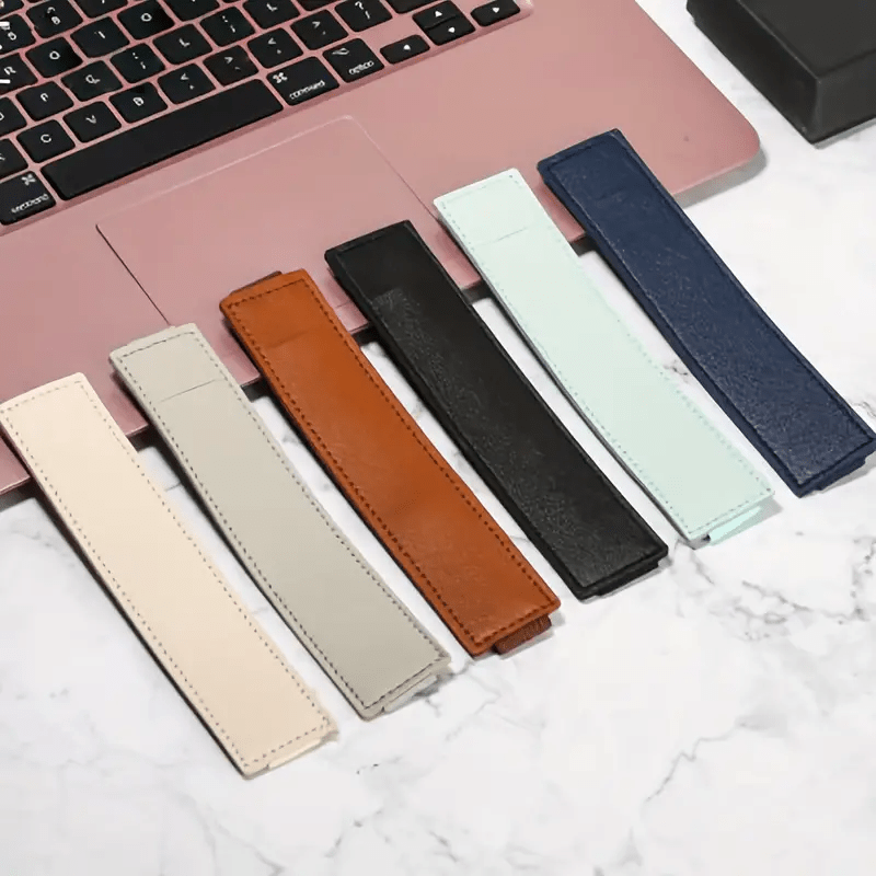 PU Leather Adjustable Elastic Pen Holder For Planner Notebook