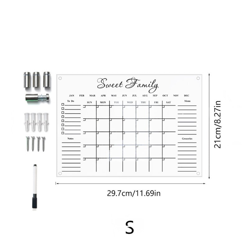 3D Weekly Plan Notepad With 1 Pen Acrylic Message Board