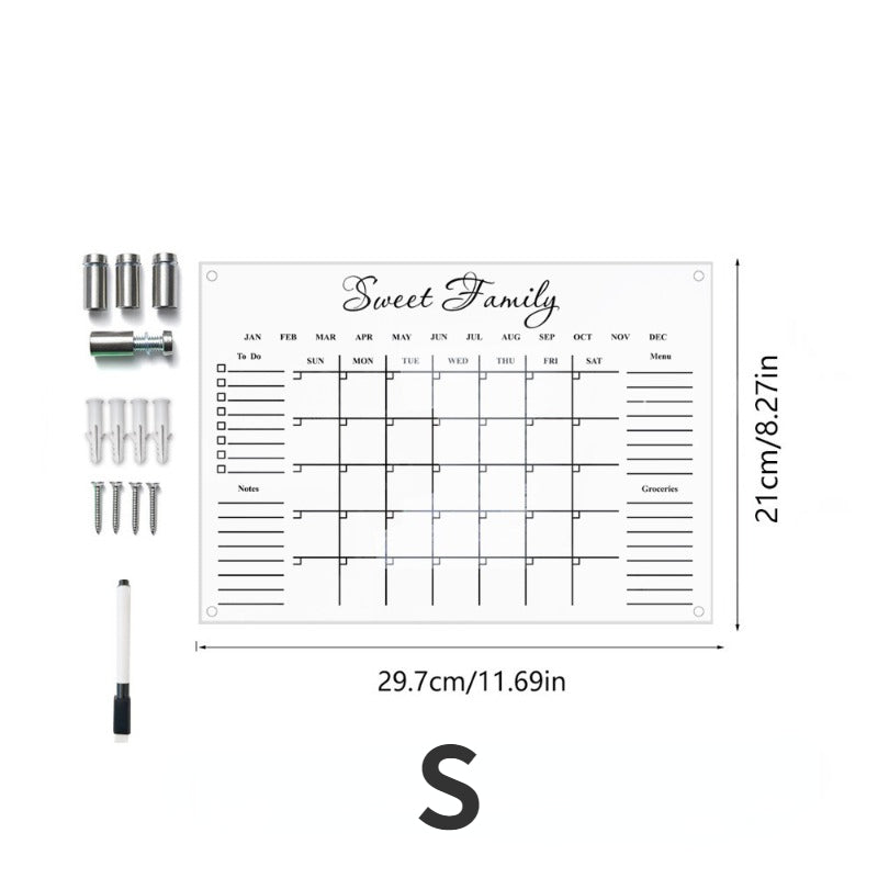 3D Weekly Plan Notepad With 1 Pen Acrylic Message Board