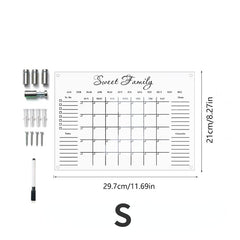 3D Weekly Plan Notepad With 1 Pen Acrylic Message Board