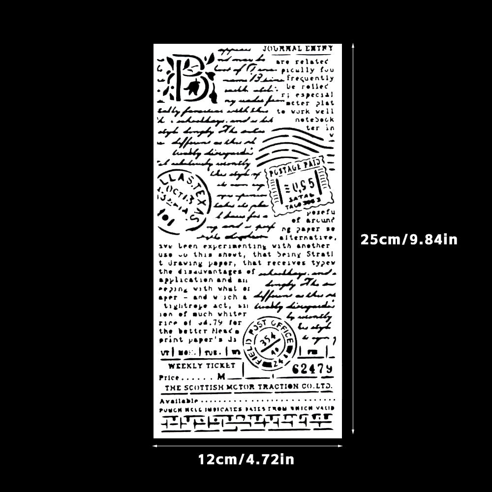 Retro Postcard Reusable Plastic Template For Decor DIY Scrapbooking Embossing