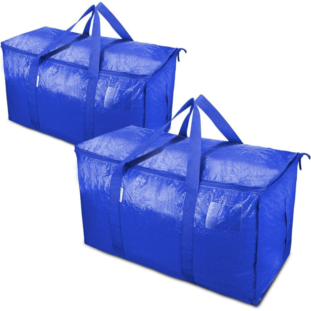 6pcs Extra Large Moving Bags with Zippers & Handles Heavy Duty Storage Tote