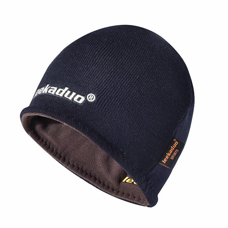 Men's Winter Beanie Hat Velvet Thickened Ski Cap