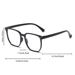 Stylish Large Frame Rectangular Glasses Anti Light Lens