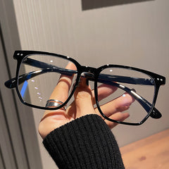 Stylish Large Frame Rectangular Glasses Anti Light Lens