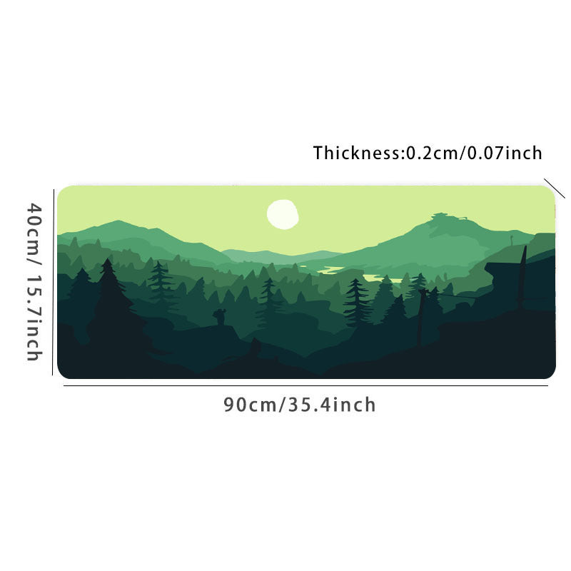 Large Forest Desk Mat Gaming Mouse Pad Non Slip Computer Mat