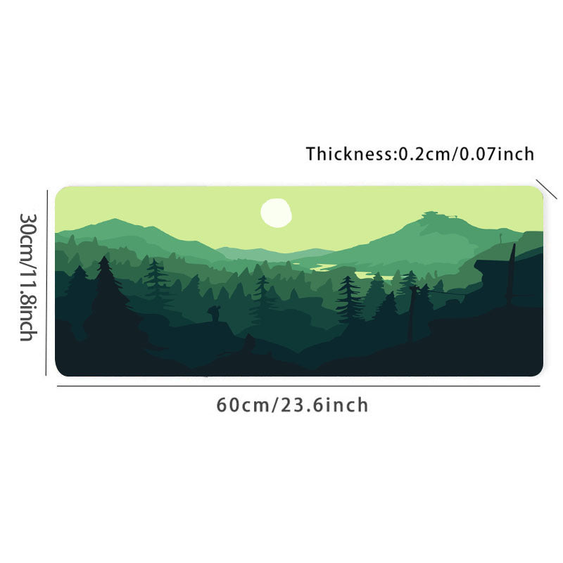 Large Forest Desk Mat Gaming Mouse Pad Non Slip Computer Mat