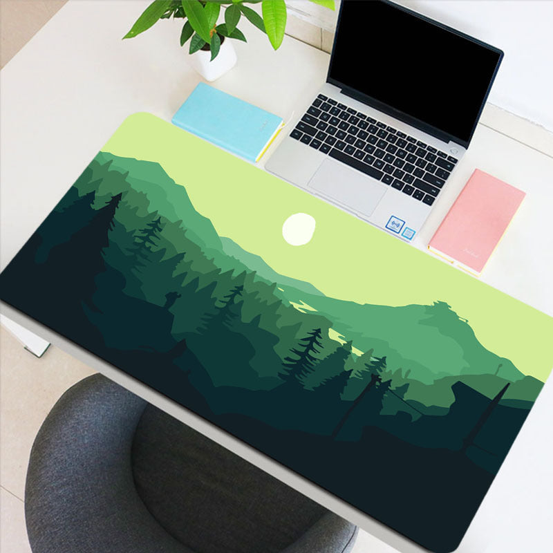 Large Forest Desk Mat Gaming Mouse Pad Non Slip Computer Mat