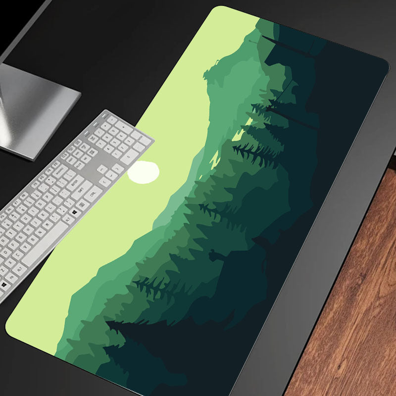 Large Forest Desk Mat Gaming Mouse Pad Non Slip Computer Mat