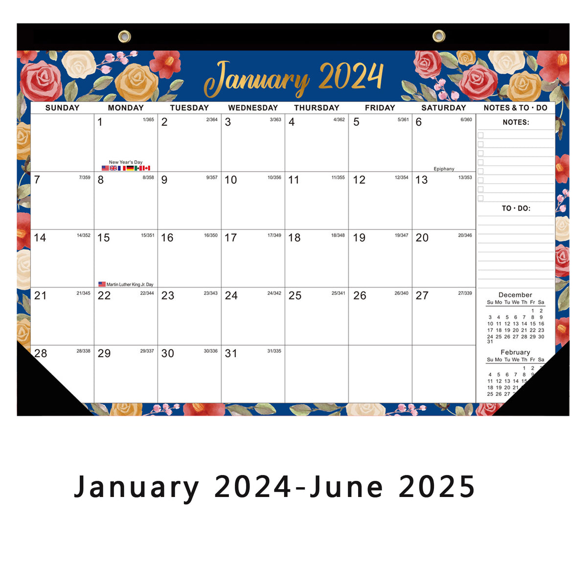 18-Month Wall & Desktop Minimalist Calendar Set