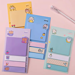 Cartoon Sticky Notes Stickers Notepad Memo Book Stationery