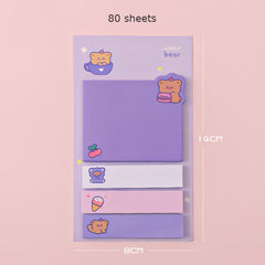 Cartoon Sticky Notes Stickers Notepad Memo Book Stationery