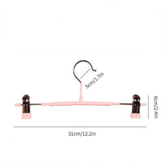 10PCS Adult Pants Hanger With Clip Stainless Steel Non-slip