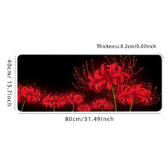 Seashore Flower Desk Mat Gaming Mouse Pad Office Keyboard Pad