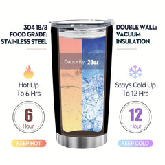 Christmas Series Travel Mug 20oz Leakproof Insulated Coffee Cup Stainless Steel