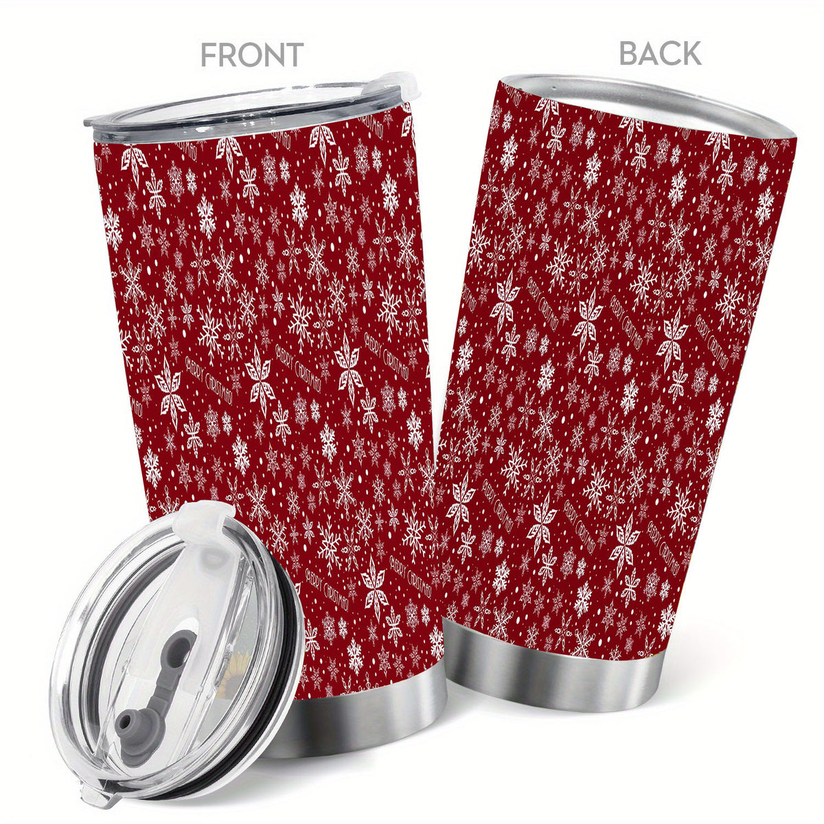 Christmas Series Travel Mug 20oz Leakproof Insulated Coffee Cup Stainless Steel