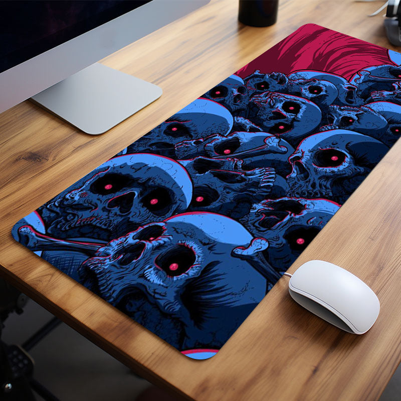 Halloween Skeletons Mouse Pad Long Non slip Waterproof Mouse Pad