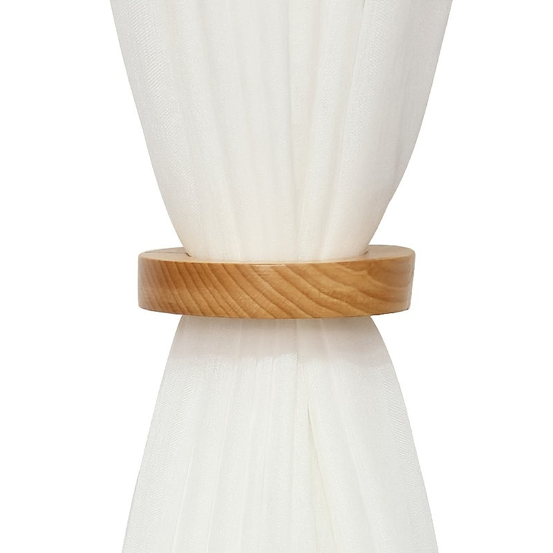 Wooden Curtain Tieback Magnetic Buckle Rotatable Holdback