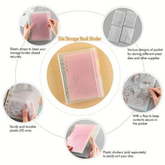 5pcs Stencil Storage Binder, Stamp Storage Folder