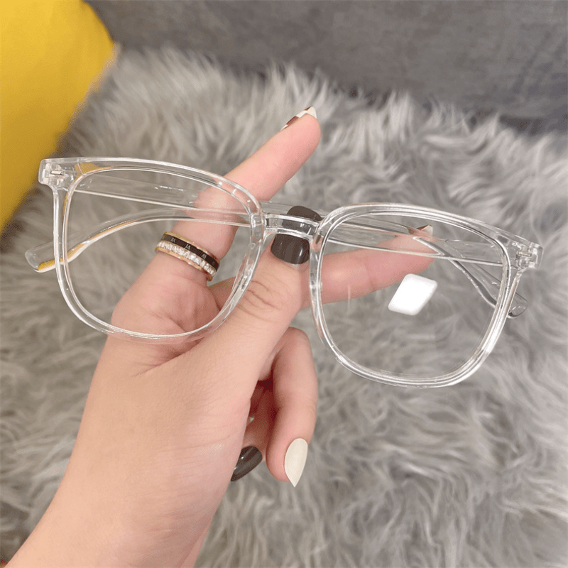 Square Frame Anti Light Flat Mirrors Glasses For Women
