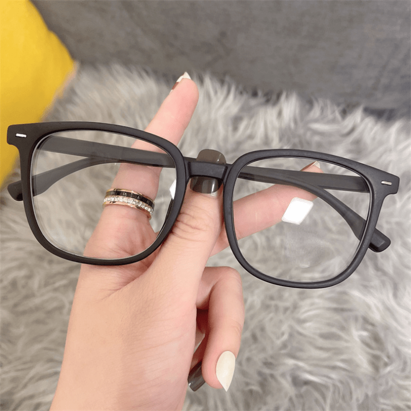Square Frame Anti Light Flat Mirrors Glasses For Women